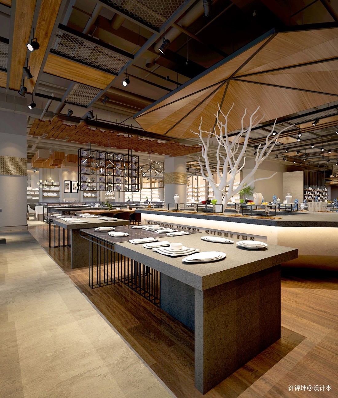 空間敘事與商業(yè)賦能 上海帆舟酒店用品商業(yè)展示1500㎡設(shè)計解析